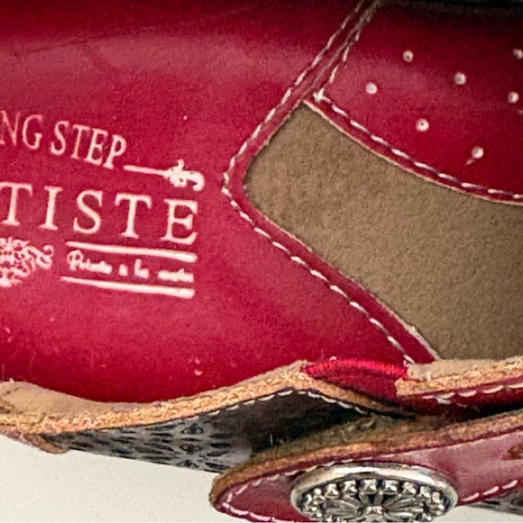 L'ATISTE by Spring Step Rokas leather size 8 Red and Brown Clogs Art to wear - Picture 9 of 12